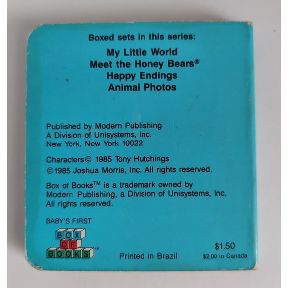 Vintage Children's Mini Board Book Lot Happy Endings 1985 Baby Toddler Set of 6 - Picture 9 of 9